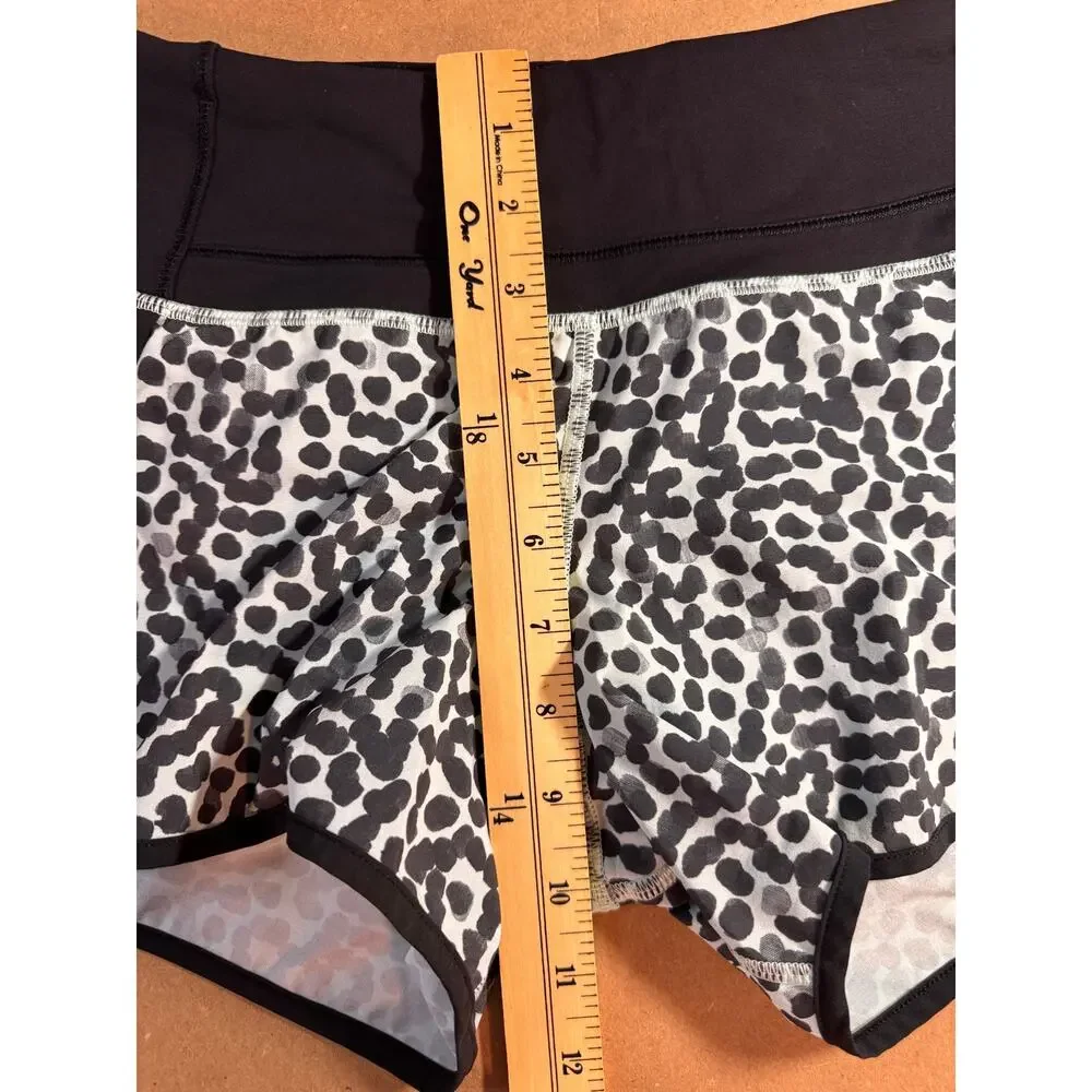 Lululemon Speed Up Short Size 2 Ace Spot Tranquil Blue Black 4